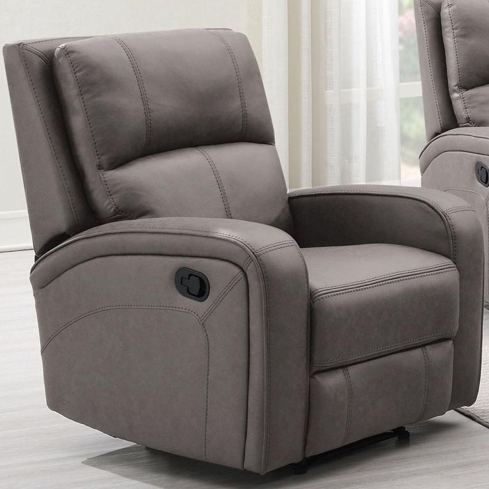 Seoul Fabric Recliner Sofa Suite In Taupe