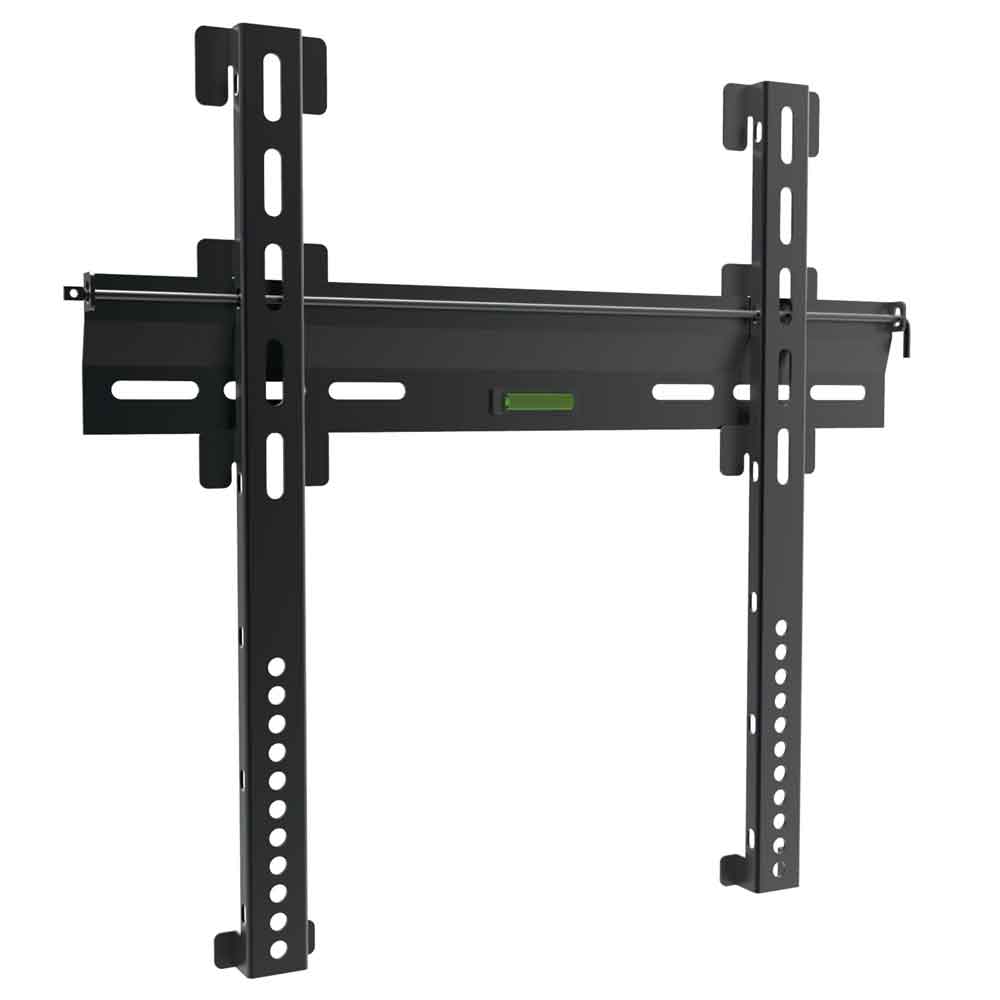 Seranova 65" Metal Fixed Wall TV Bracket Bubble Level in Black