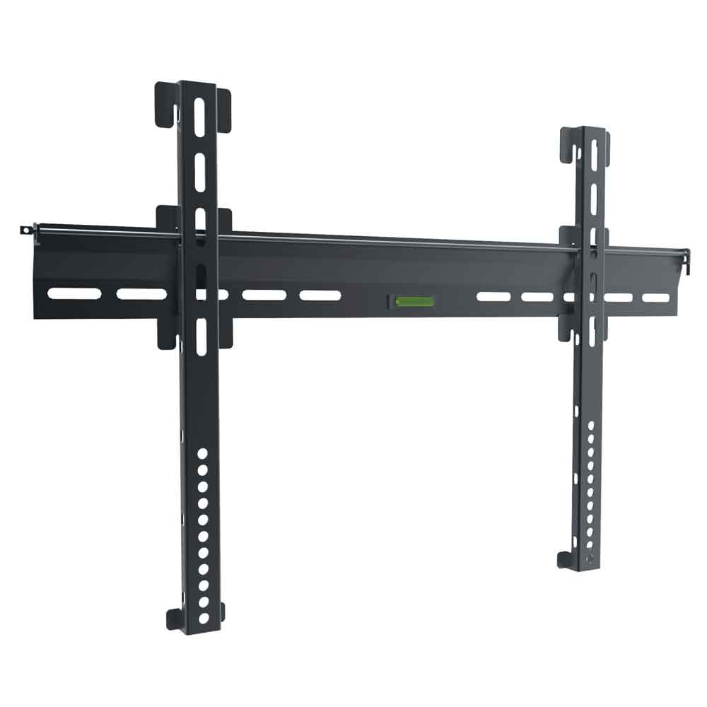 Seranova 70" Metal Fixed Wall TV Bracket Bubble Level in Black