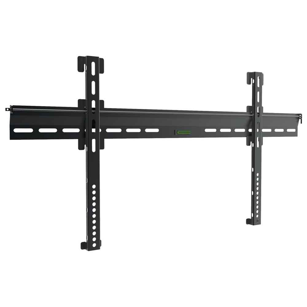 Seranova 75" Metal Fixed Wall TV Bracket Bubble Level in Black
