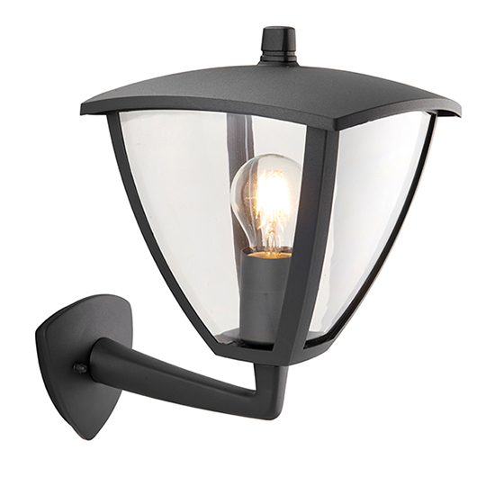 Read more about Seraph clear polycarbonate shade wall light in textured grey