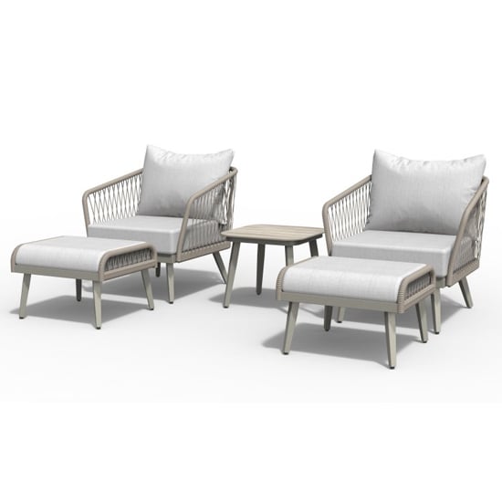 Seras Outdoor 5 Piece Duo Companion Set In Mottled Sand