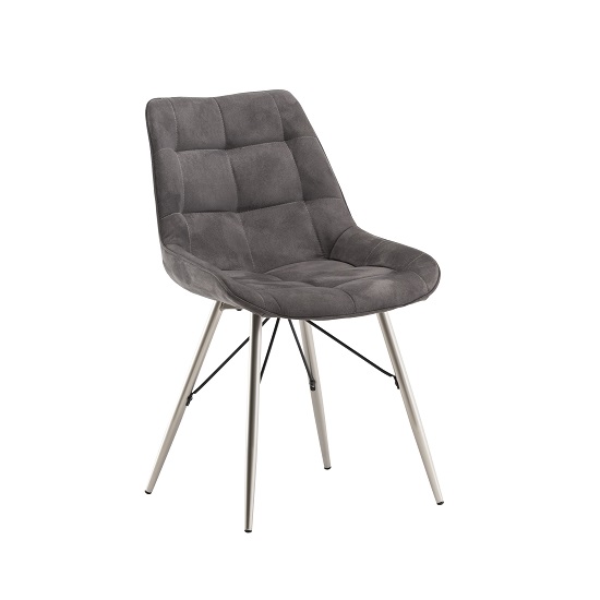 Read more about Serbia fabric dining chair in grey