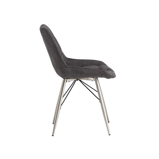 Serbia Fabric Dining Chair In Grey_2