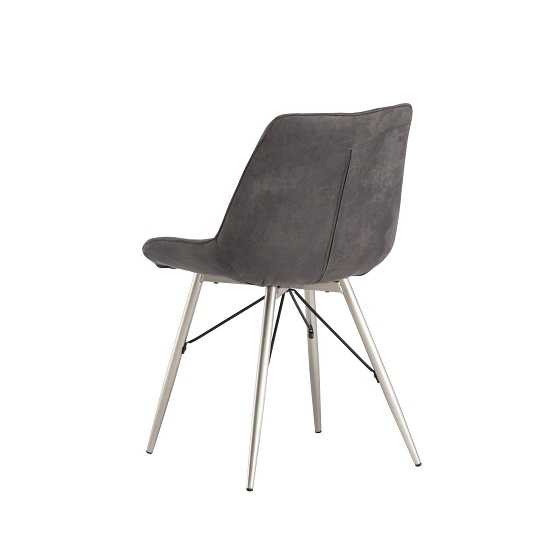 Serbia Fabric Dining Chair In Grey_3