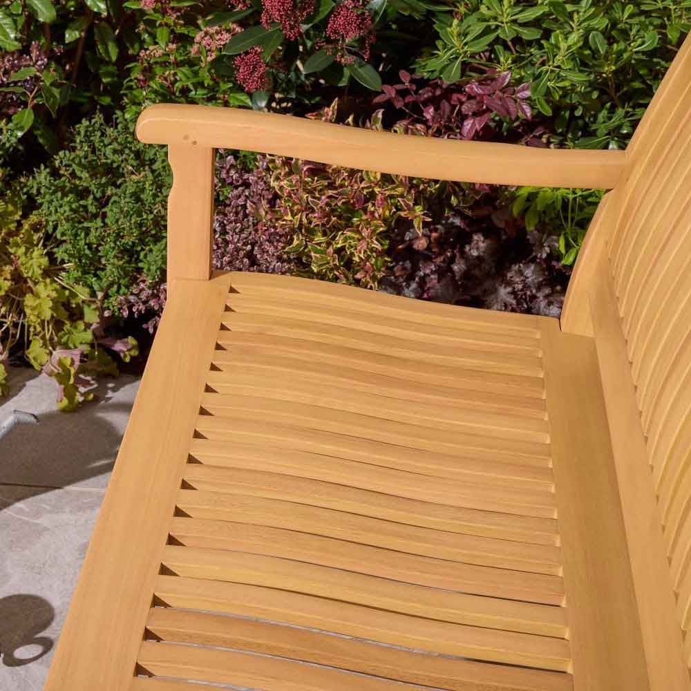 Serenity Garden Wooden 2 Seater Bench In Natural