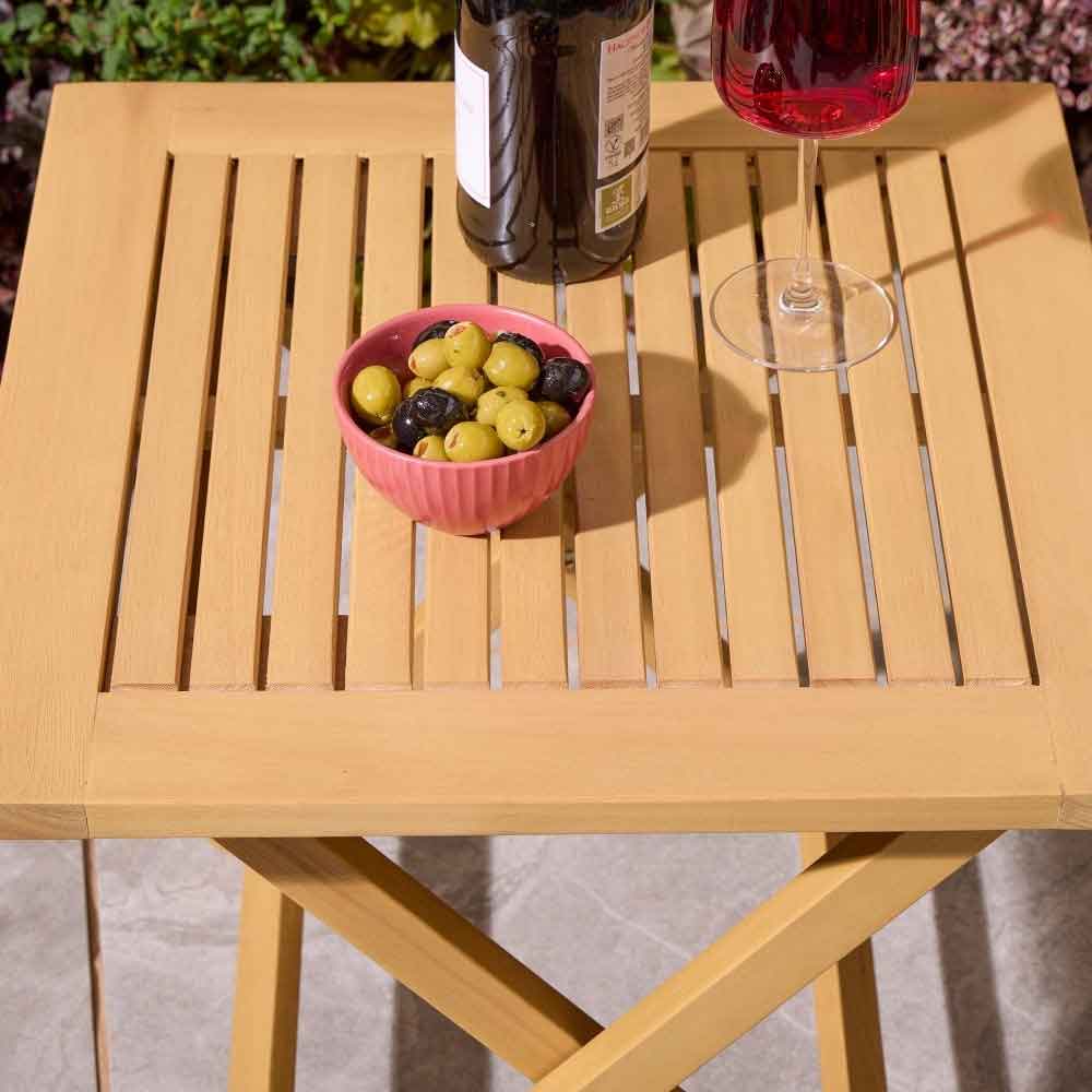Cultivate Square Folding Side Table in Natural