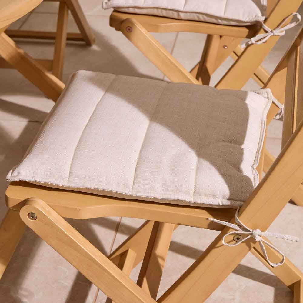 Serenity Wooden Oval Dining Table with 6 Chairs and Cushions in Natural