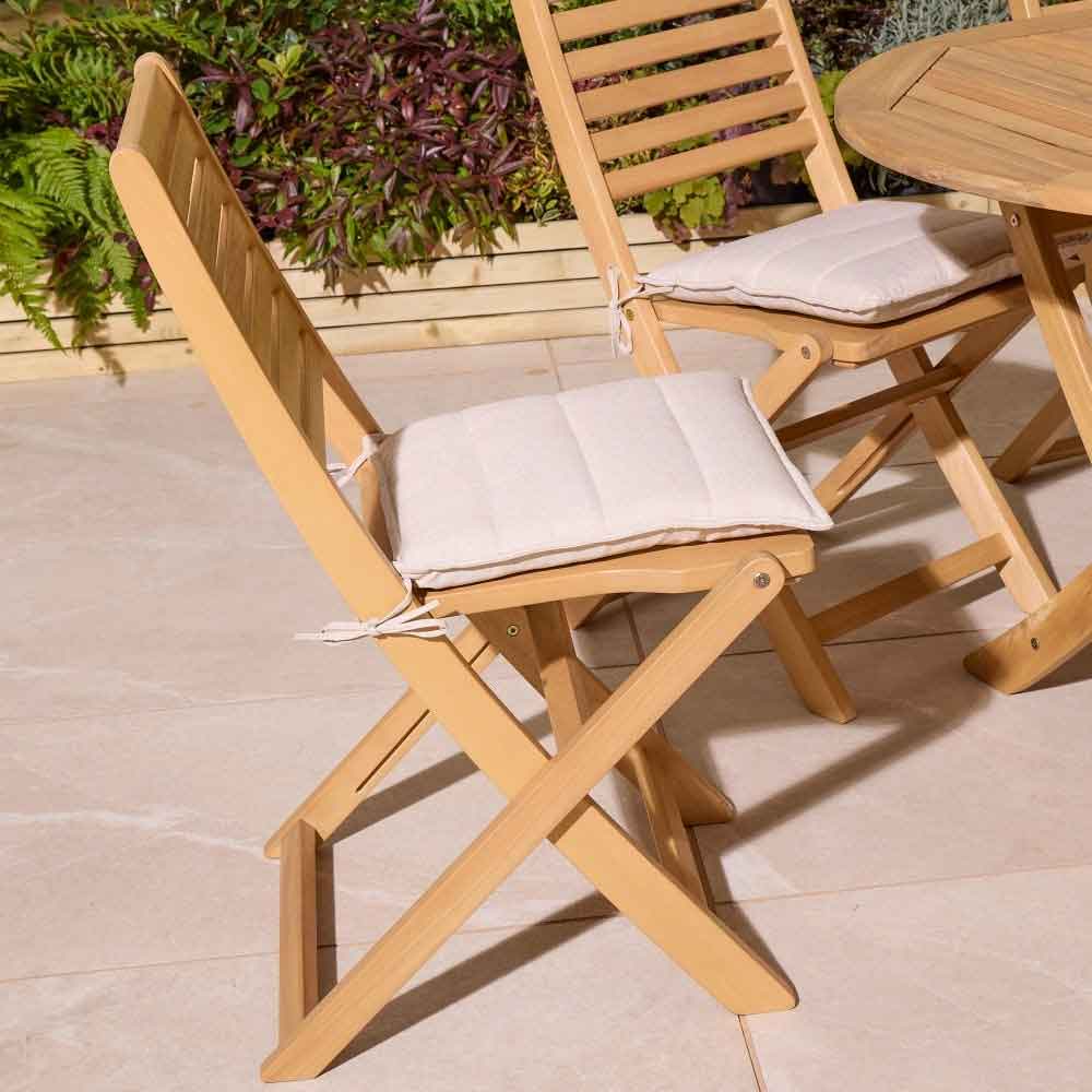 Serenity Wooden Oval Dining Table with 8 Chairs and Cushions in Natural