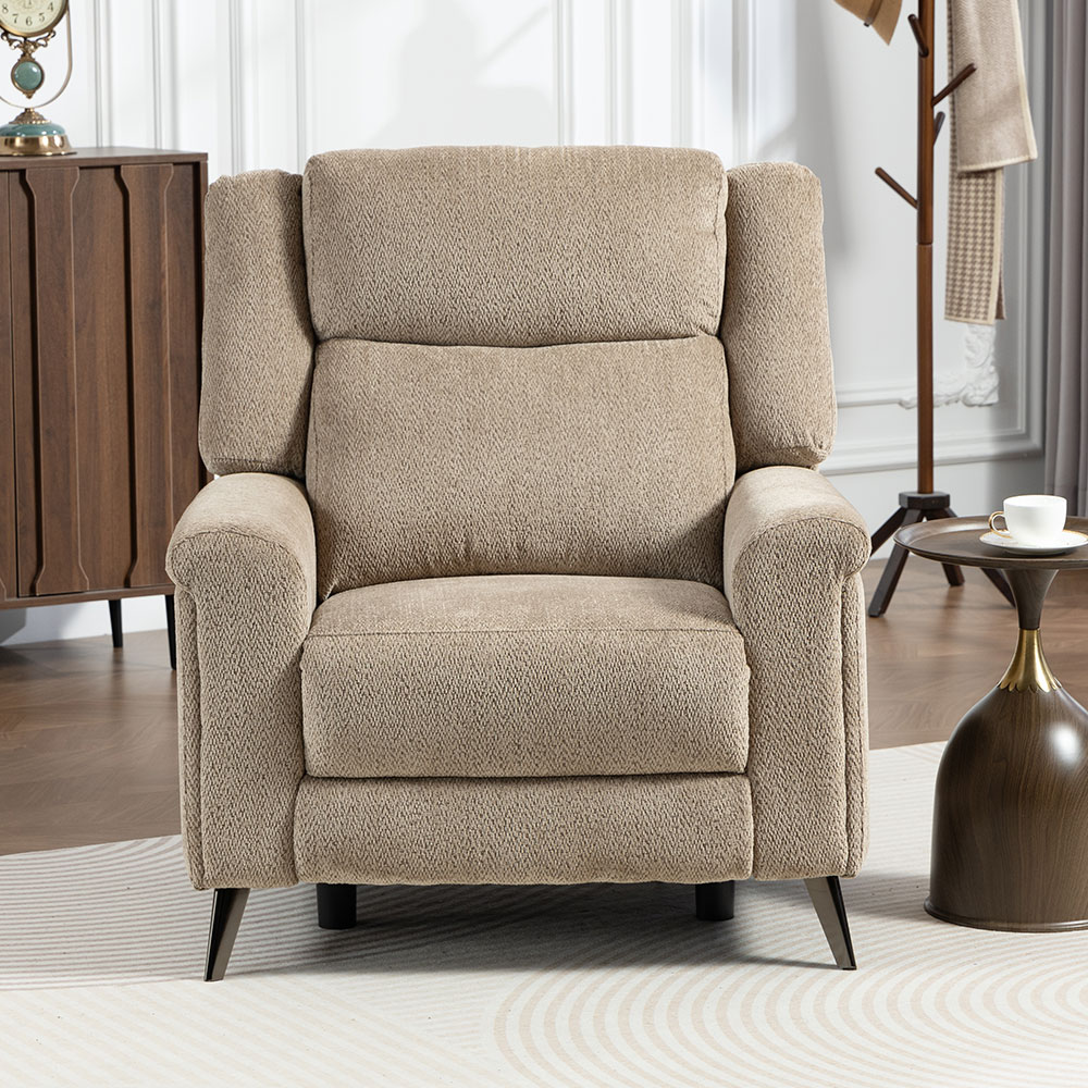 Serina Fabric Electric Recliner Sofa Suite in Driftwood