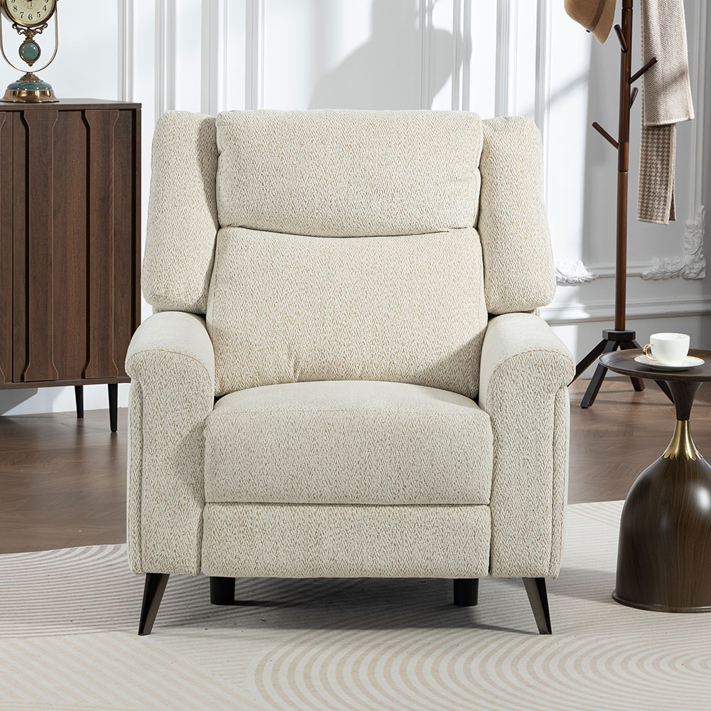 Serina Fabric Electric Recliner Sofa Suite in Oatmeal