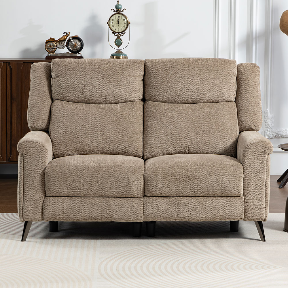 Serina Fabric Electric Recliner Sofa Suite in Driftwood