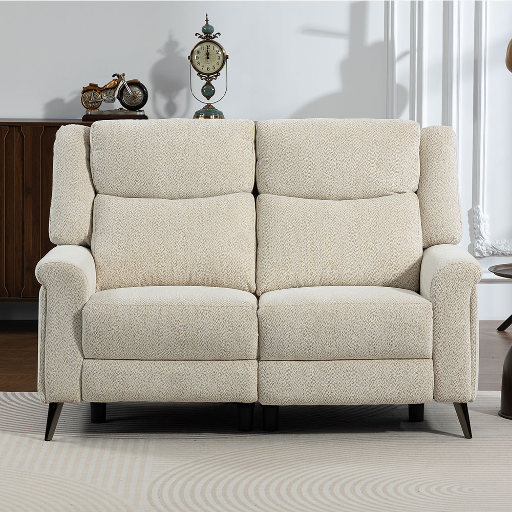 Serina Fabric Electric Recliner Sofa Suite in Oatmeal