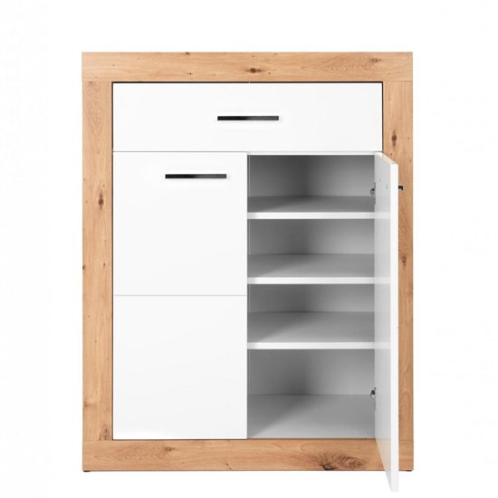 Serpens Shoe Storage Cabinet In Artisan Oak And White_4