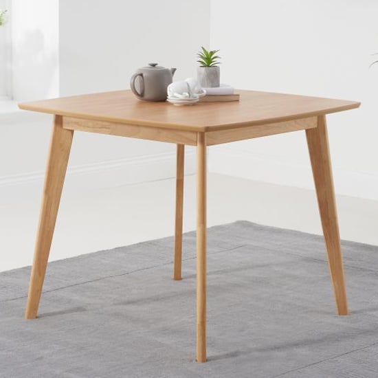 Seethes Square Wooden Dining Table In Oak