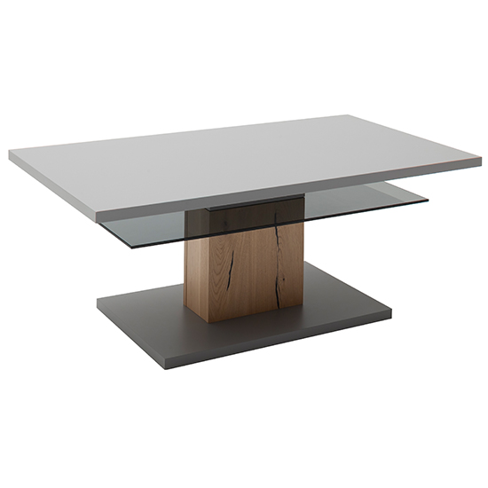 Setif Wooden Coffee Table In Arctic Grey With Glass Shelf_3