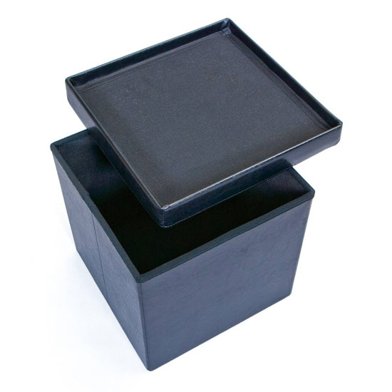 Setti Fabric Small Foldable Storage Box In Black FiF