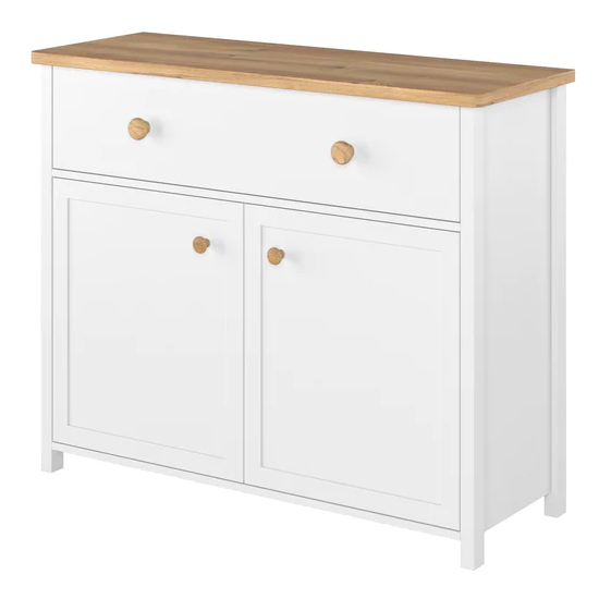 Read more about Sevilla kids sideboard with 2 doors 1 drawer in matt white
