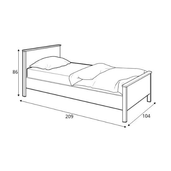 Sevilla Kids Single Bed With Mattress And Drawer In Matt White