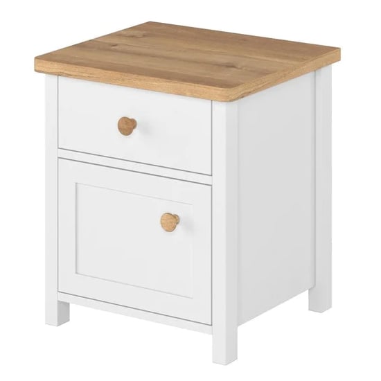 Sevilla Kids Wooden Bedside Cabinet In Matt White