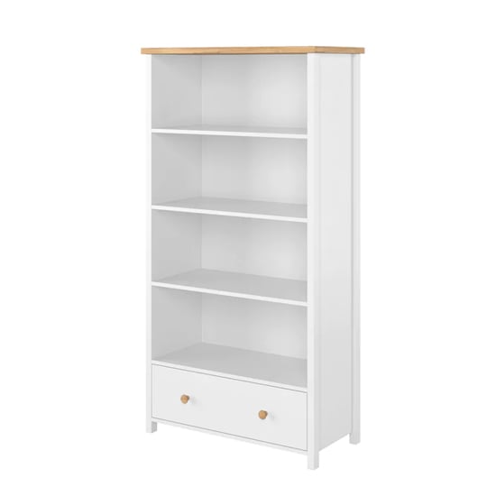 Read more about Sevilla kids wooden bookcase with 3 shelves in matt white