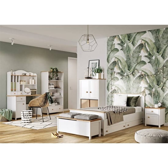 Sevilla Kids Wooden Toy Box In Matt White