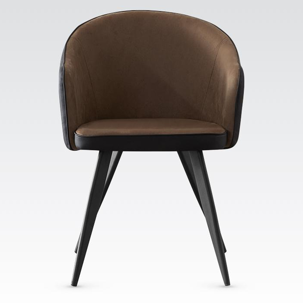 Sevilla PU Leather Dining Chairs In Pair - Brown