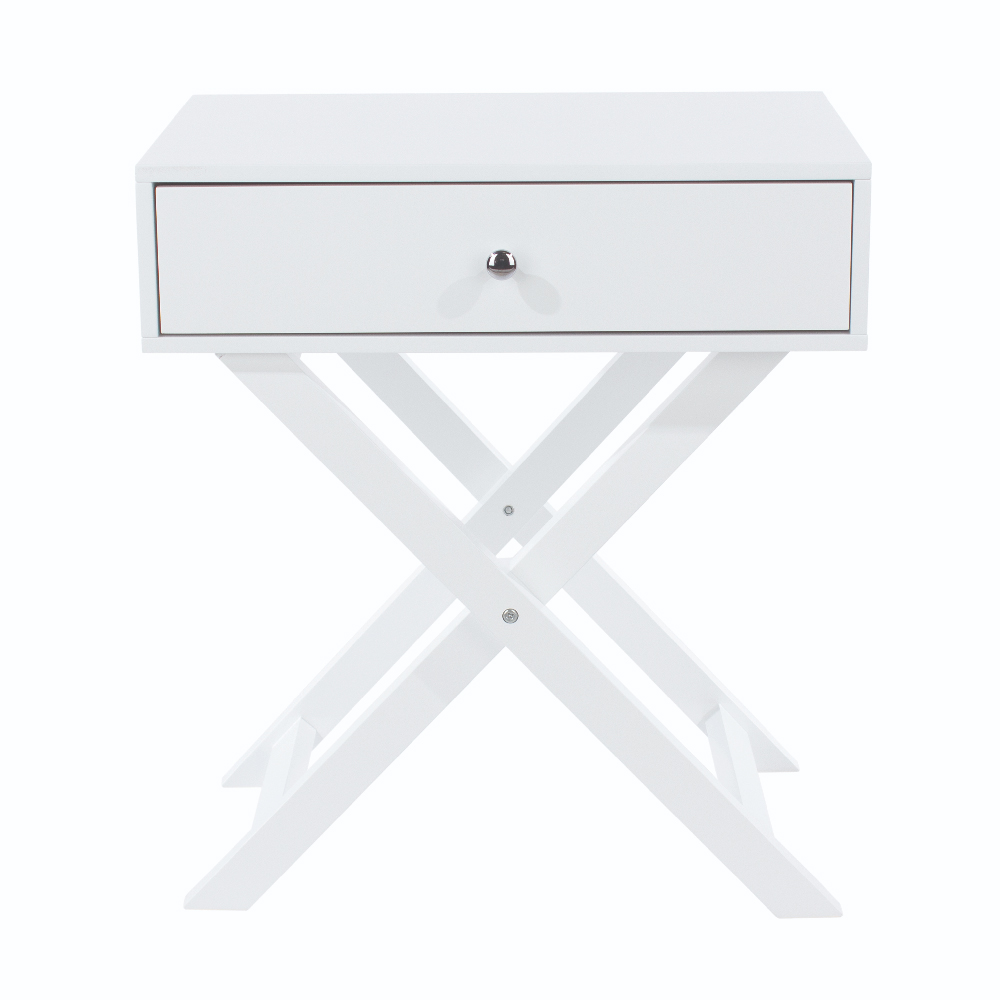 Sevilla Wooden Bedside Cabinet With 1 Drawer In White