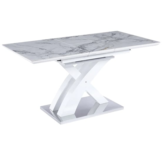 Read more about Seville sintered stone extending dining table in white effect