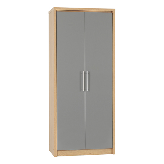 Samaira Wooden Bedroom Set In Grey High Gloss