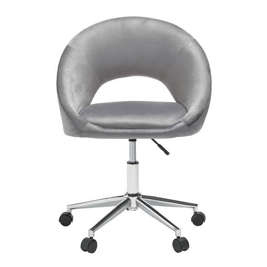 Swinton Velvet Home And Office Chair Grey_2