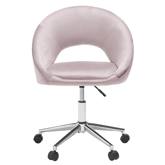 Swinton Velvet Home And Office Chair Pink_2