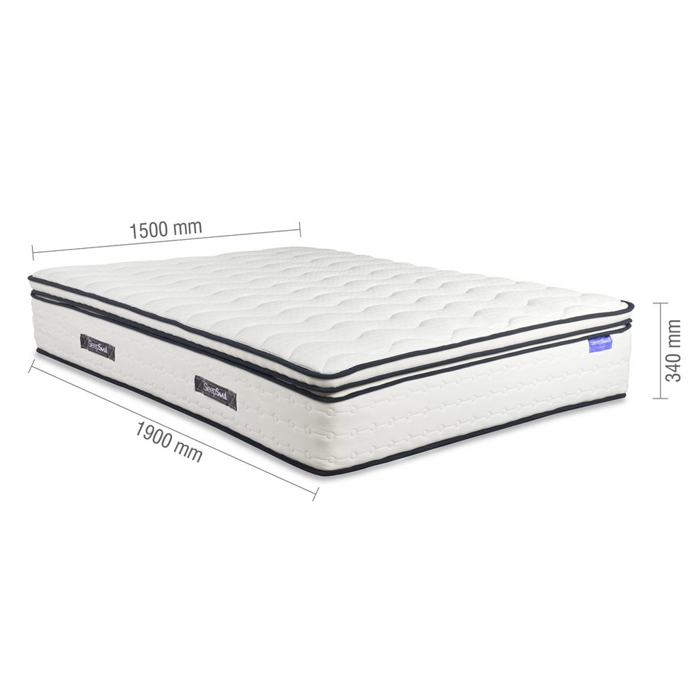Seymour Fabric King Size Mattress In White