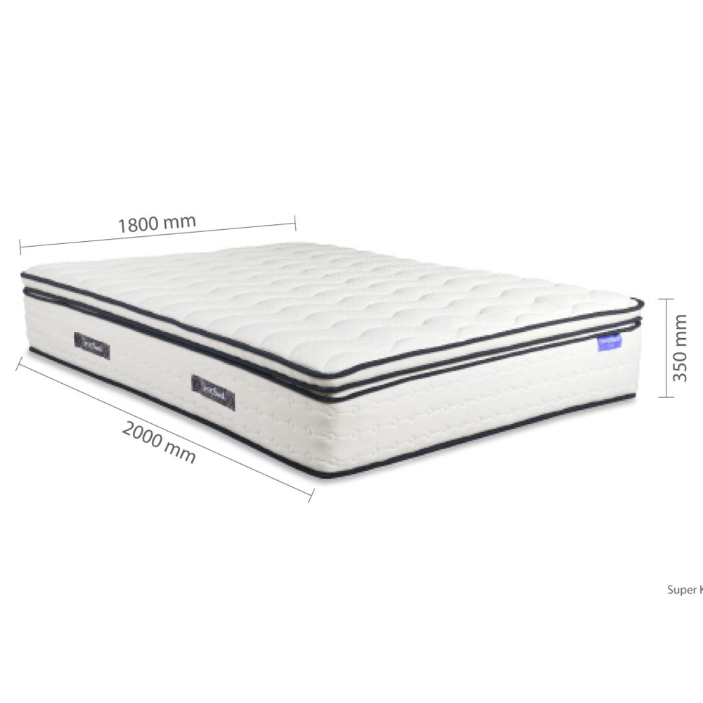 Seymour Fabric Super King Mattress In White