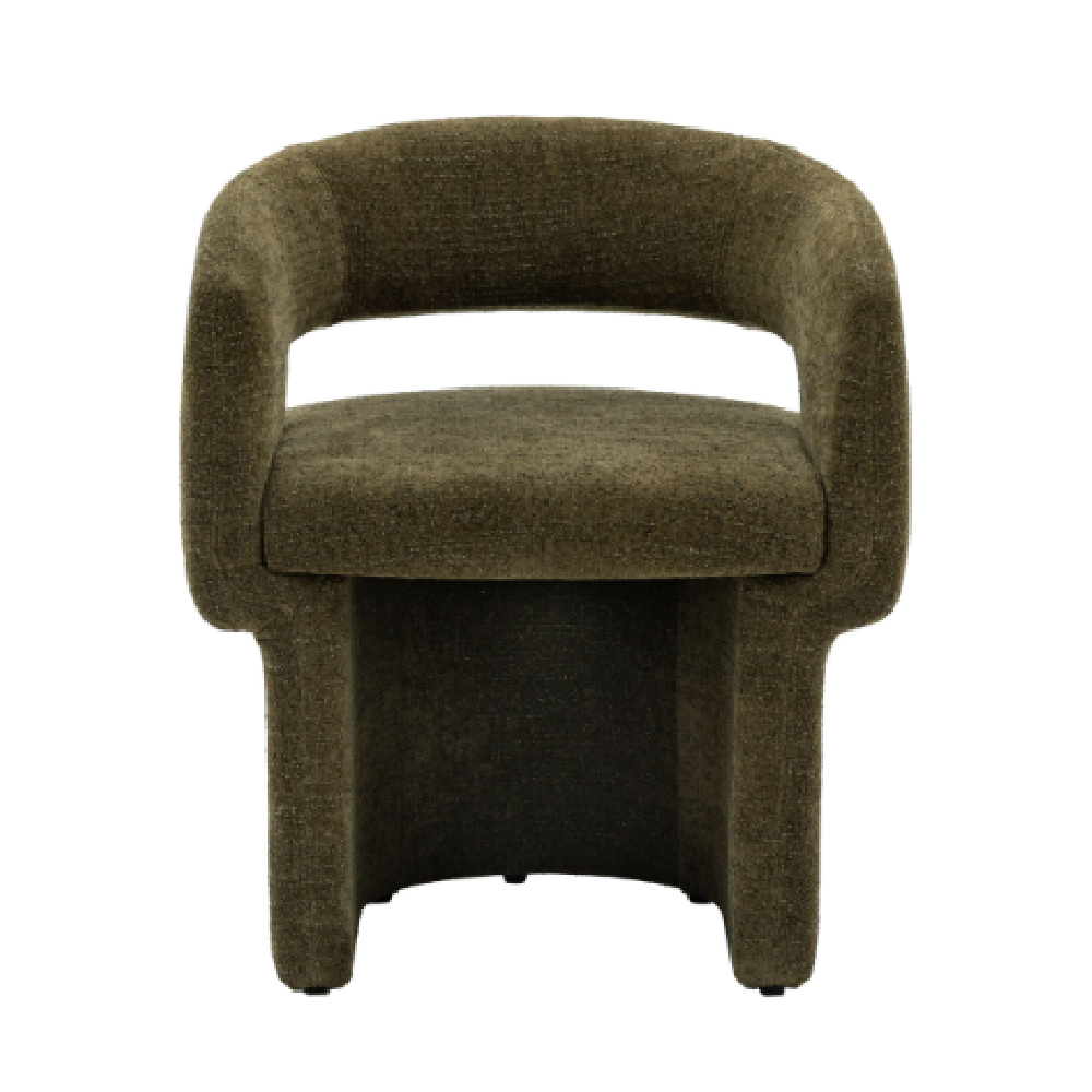 Shafter Green Fabric Dining Chairs In Pair