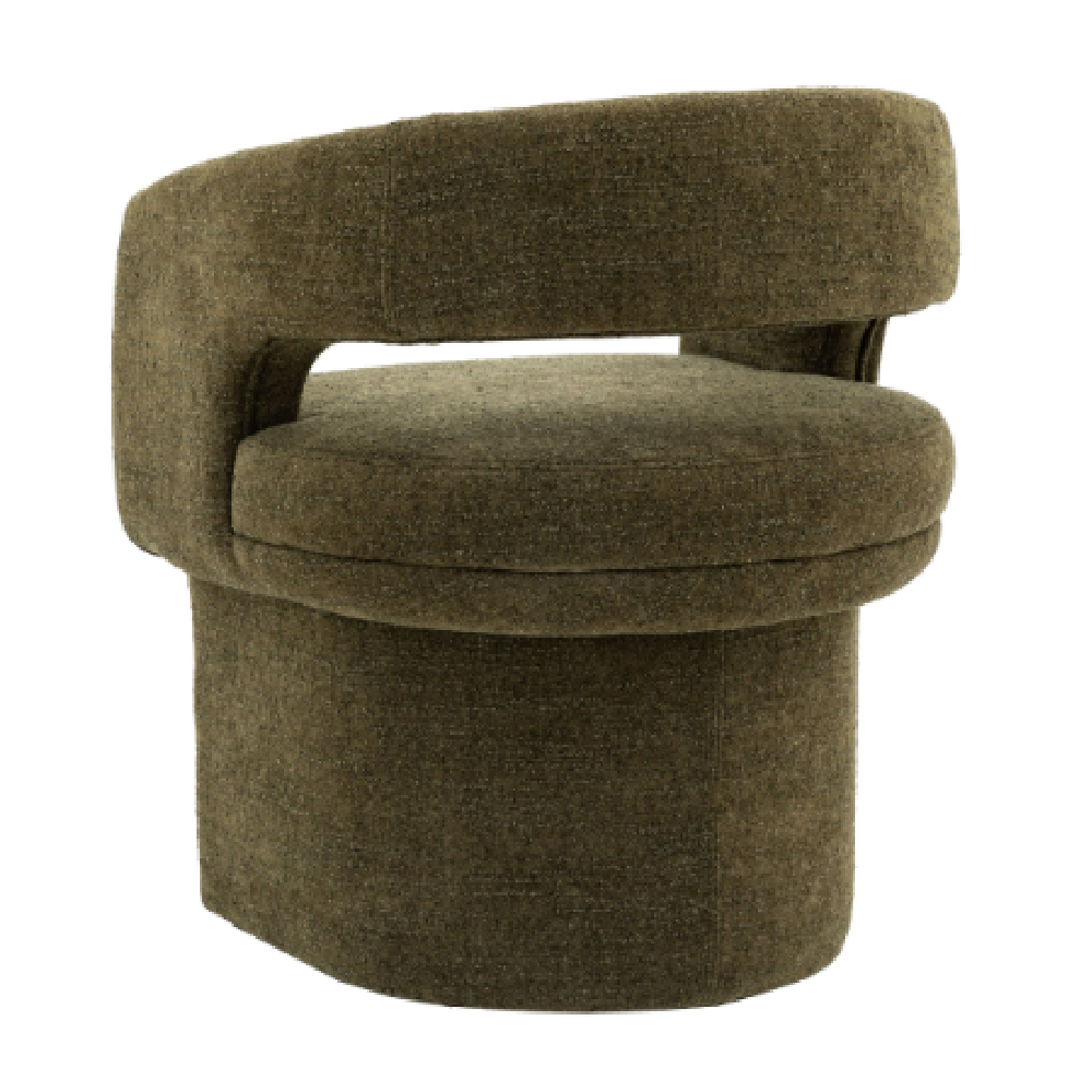 Shafter Green Fabric Dining Chairs In Pair