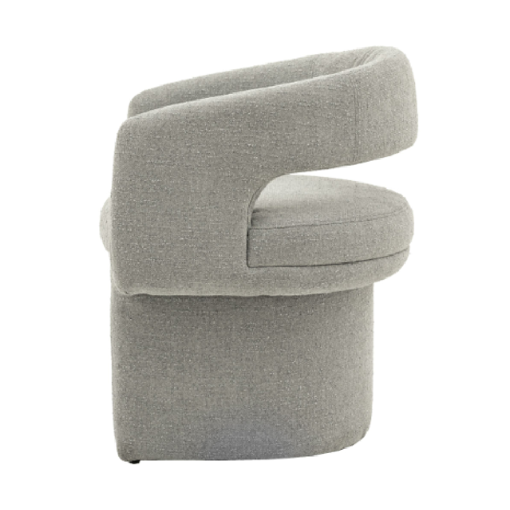 Shafter Grey Fabric Dining Chairs In Pair