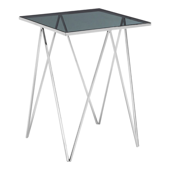 Shalom Square Black Glass Top Side Table With Silver Legs_3