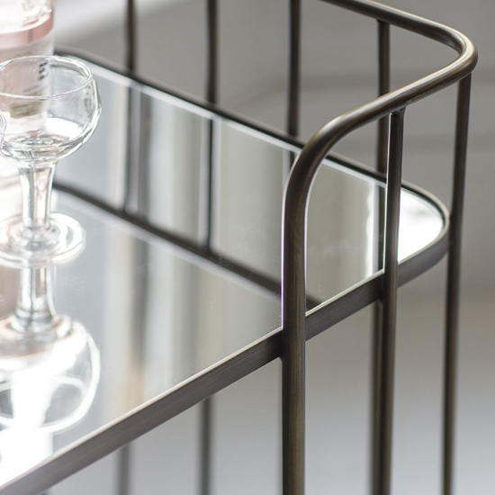 Shamokin Glass Shelves Drinks Trolley In Bronze_2