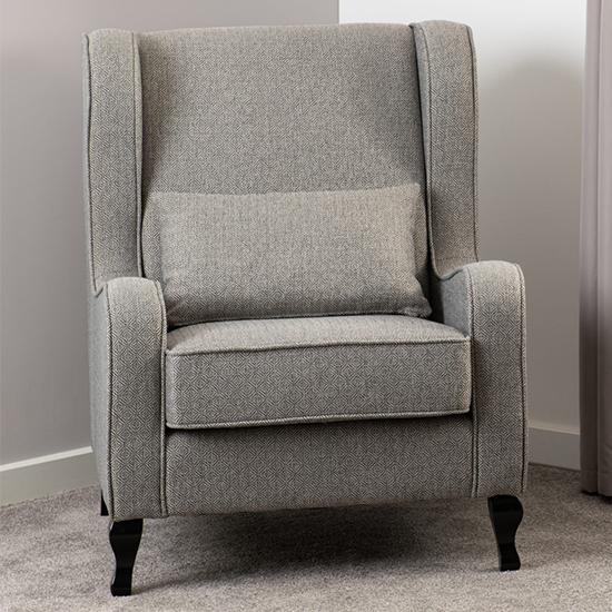 Read more about Shanaia fabric fireside armchair in dove grey