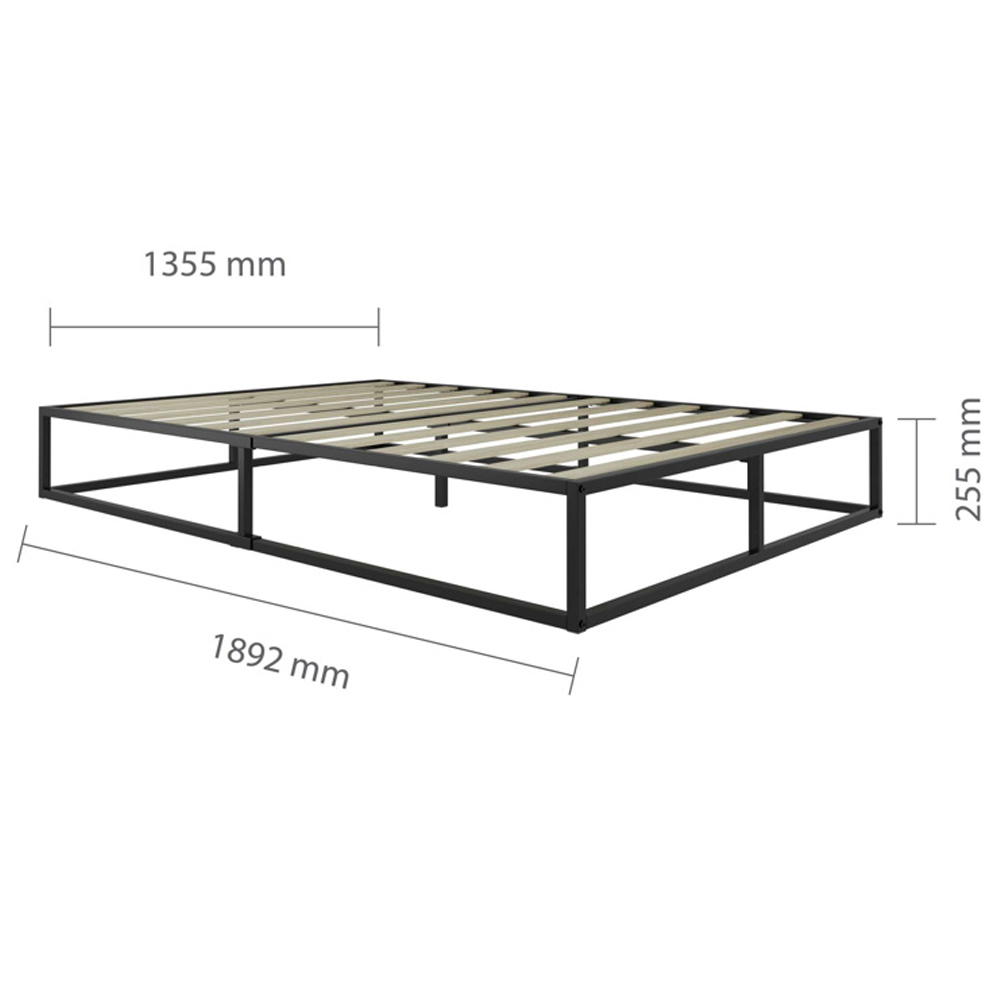 Shao Metal Double Bed In Black
