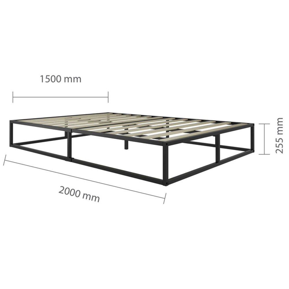 Shao Metal King Size Bed In Black
