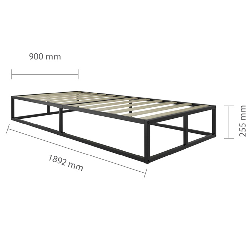 Shao Metal Single Bed In Black