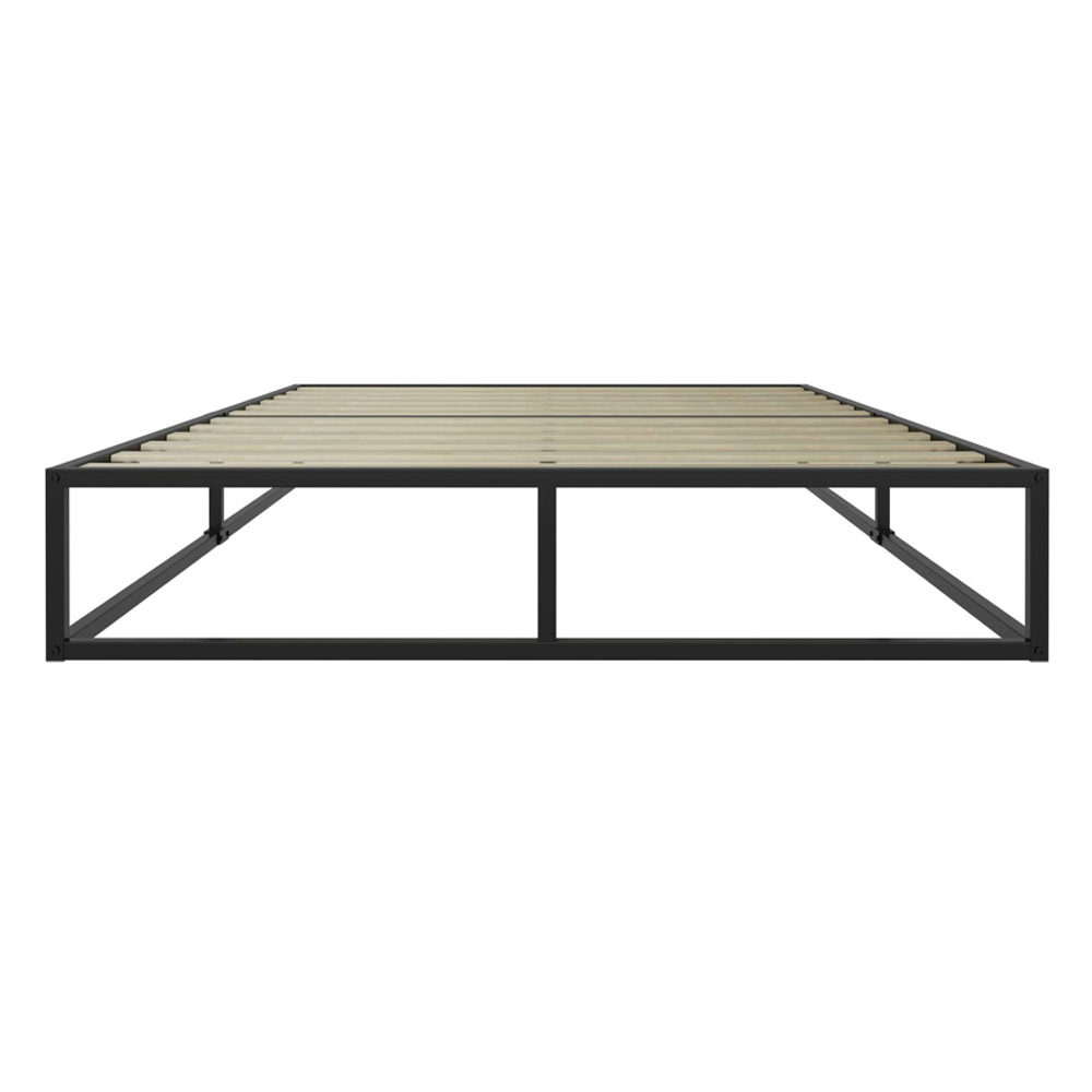 Shao Metal Small Double Bed In Black