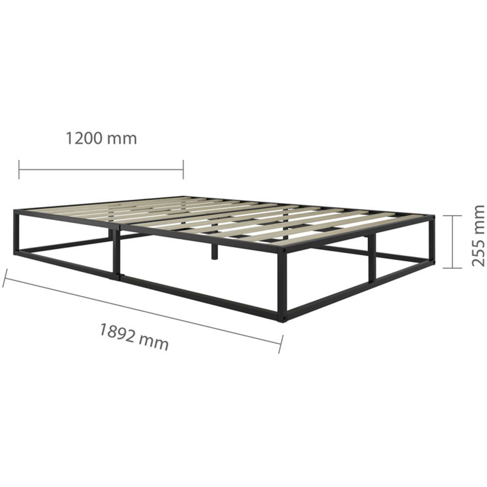 Shao Metal Small Double Bed In Black
