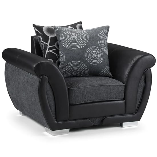 Read more about Sharon fabric armchair in black and grey