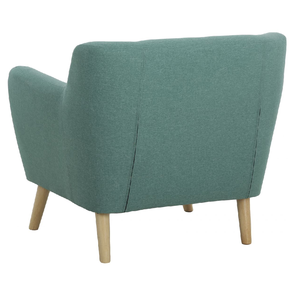 Shawnee Fabric Armchair With Oak Legs In Ocean Green