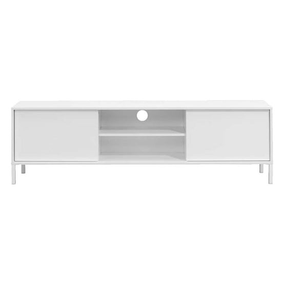 Read more about Sheffield high gloss large 2 doors tv stand in white