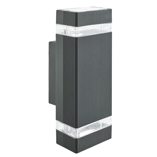 Product photograph of Sheffield Led Outdoor Wall Light With Glass Diffuser In Black from Furniture in Fashion