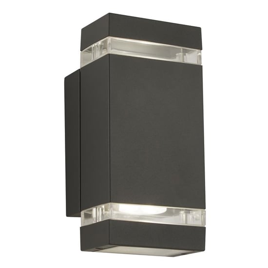 Sheffield LED Outdoor Wall Light With Glass Diffuser In Grey_2